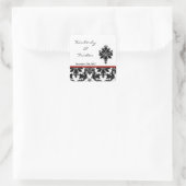 Bevorzugen Sticker Black Red Damask Lace Print (Tasche)