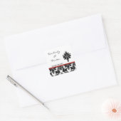 Bevorzugen Sticker Black Red Damask Lace Print (Umschlag)