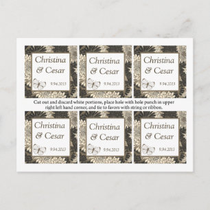 Bevorzugte Tags Black Cream Daisies/Carnation Blät Postkarte