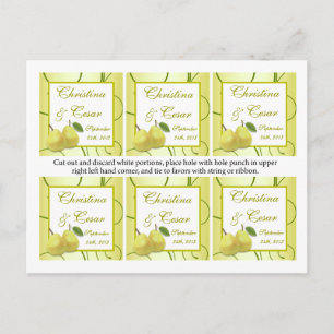 Bevorzugte Tags Lime Green Peer Wirbel Postkarte