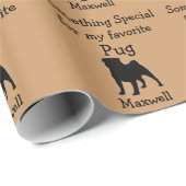 Bevorzugtes Mops-benutzerdefiniertes Wrapping-Papi Geschenkpapier (Rolleneckpunkt)