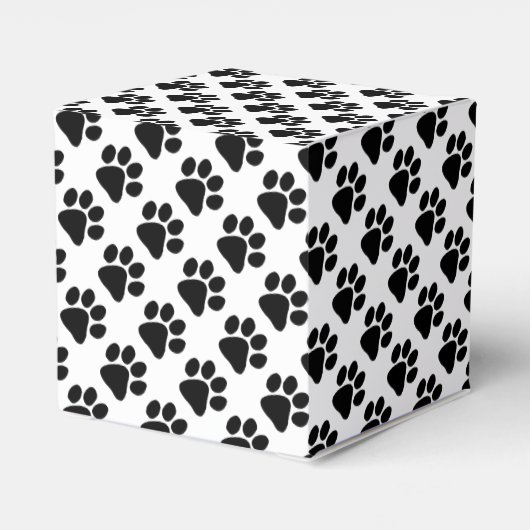 Bevorzugung/Geschenkboxen - Puppy Paw Prints Geschenkschachtel (Rückseite)