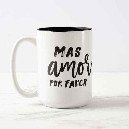 Bevorzugungs-Kaffee-Tasse Mas Amor Por Zweifarbige Tasse (Links)