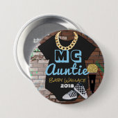 Bevorzugungs-Knopf Lux Auntie-90 angesagter Button (Vorne & Hinten)