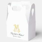 Bevorzugungsbox EM Monogram oder ME Monogram Geschenkschachtel (Geöffnet)