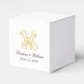 Bevorzugungsbox KW Monogram oder WK Monogram Geschenkschachtel (Vorderseite)