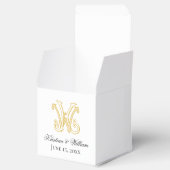 Bevorzugungsbox KW Monogram oder WK Monogram Geschenkschachtel (Geöffnet)