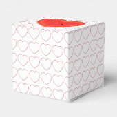 Bevorzugungsbox - Rotes Herz mit Initialen Geschenkschachtel (Rückseite)