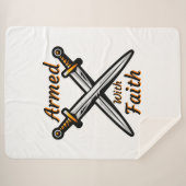 Bewaffnet mit religiösem biblischem Zitat Sherpadecke (Vorderseite (Horizontal))