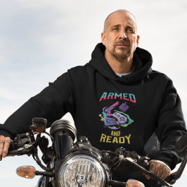 Bewaffnet und fertig - Videospiel im Retro-Modus Hoodie