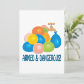 Bewaffnet und gefährlich einladung (Stehend Vorderseite)