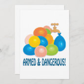Bewaffnet und gefährlich einladung (Vorne/Hinten)