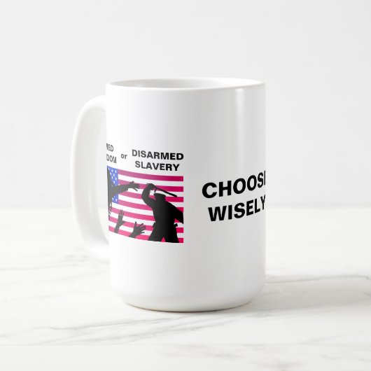 Bewaffnete Freiheit Kaffeetasse (Vorderseite Links)