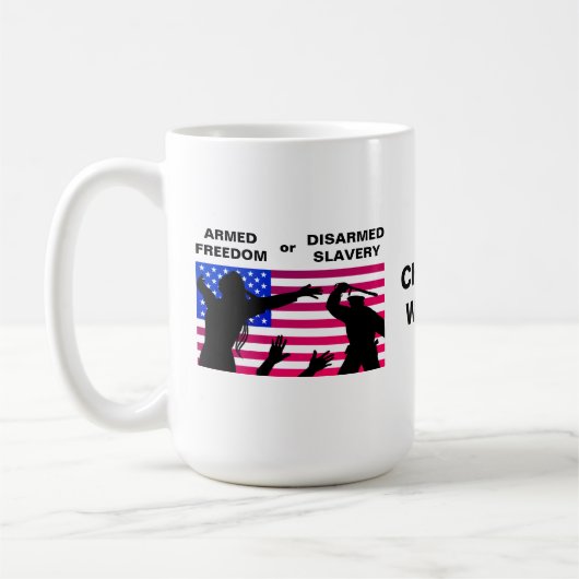 Bewaffnete Freiheit Kaffeetasse (Links)