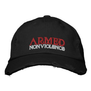 Bewaffnete Gewaltlosigkeit-Hüte Bestickte Baseballkappe