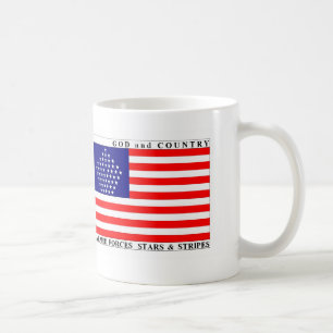 Bewaffnete Kraft-Stern-u. Streifen-Flaggen-Tasse Kaffeetasse