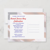 Bewaffnete Kräfte ehren Einladung, Flagge, Rot Einladung (Rückseite)