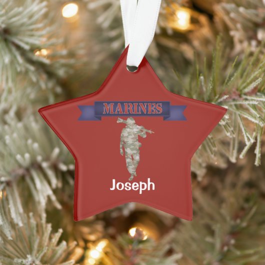 Bewaffnete Kräfte Marines Soldier Personalisierte Ornament (Baum)