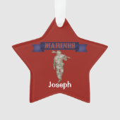 Bewaffnete Kräfte Marines Soldier Personalisierte Ornament (Vorderseite)