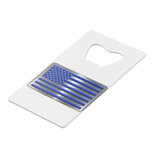 Bewaffnete Kräfte und Strafverfolgung USA Flaggent Geldbeutel Flaschenöffner (Rückseite Schrägansicht)