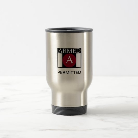 BEWAFFNETE Pendler-Tasse Reisebecher (Mittel)
