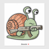 Bewaffnete Schnecke Aufkleber (Blatt)