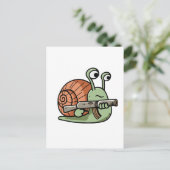 Bewaffnete Schnecke Postkarte (Stehend Vorderseite)