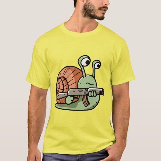 Bewaffnete Schnecke T-Shirt (Vorderseite)