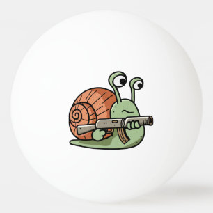 Bewaffnete Schnecke Tischtennisball