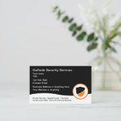 Bewaffnete und unbewaffnete Sicherheitsdienste Visitenkarte (Stehend Vorderseite)