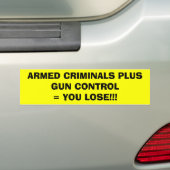 BEWAFFNETE VERBRECHER PLUS GEWEHR CONTROL=, DAS AUTOAUFKLEBER (Auf Auto)