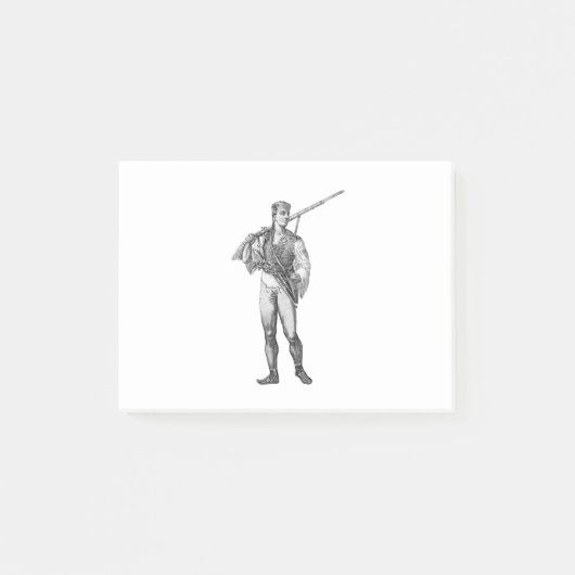 Bewaffneter Junge Post-it Klebezettel (Vorderseite)