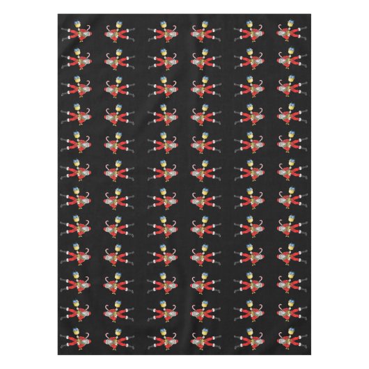 Bewaffneter Weihnachtsmann Tischdecke (Vorderseite)