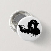 Bewaffnetes Schimpanse-Abzeichen Button (Vorne & Hinten)