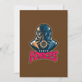 Bewaffnetes Streitkräfte-Gaming-Emblem | Taktische Einladung