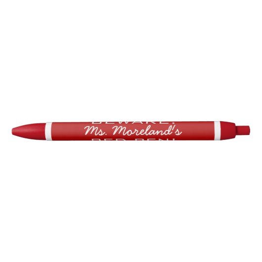 "BEWAHRE! (Dein Name ist) RED PEN!" Zollstift Kugelschreiber (Vorderseite)