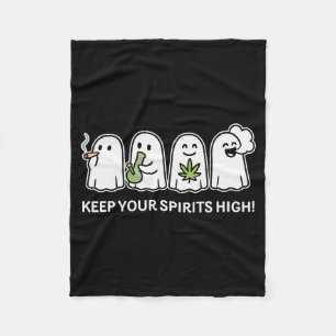 Bewahre deine Srits hoch Geist raucht Gras Hallowe Fleecedecke