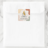 Bewahre den Funken Quadratischer Aufkleber (Tasche)