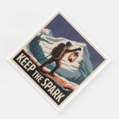 Bewahre den Funken Serviette (Ecke)