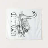 Bewahre Eleganz Schwan Wandteppich (Vorderseite (Horizontal))