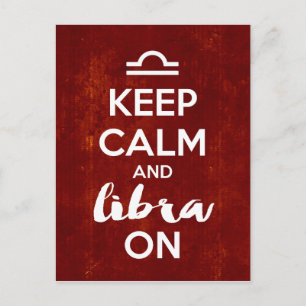 Bewahre Ruhe Libra am Geburtstag Astrologie Postkarte