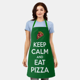 Bewahre Ruhe und iss Pizza 2 Schürze