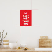 Bewahre Ruhe und vertraue Gott Poster (Küche)