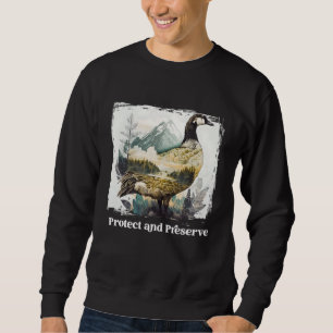 Bewahre & Schütze Vintage Nationalpark Ente Vorne Sweatshirt