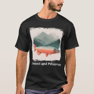 Bewahren & Schützen Vintage Nationalpark Lachs Fo T-Shirt