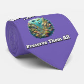 Bewahren Sie das All. Welttag der Wildtiere Krawatte (Gerollt)