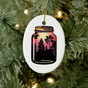 Bewahren Sie das einfachere Leben Keramik Ornament