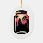 Bewahren Sie das einfachere Leben Keramik Ornament (Vorne)