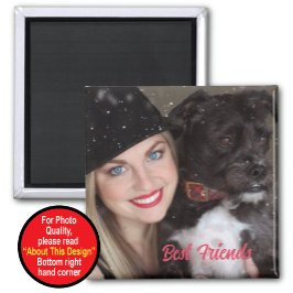 Bewahren Sie das Magnet der besten Freunde mit Fot