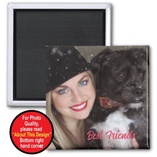 Bewahren Sie das Magnet der besten Freunde mit Fot